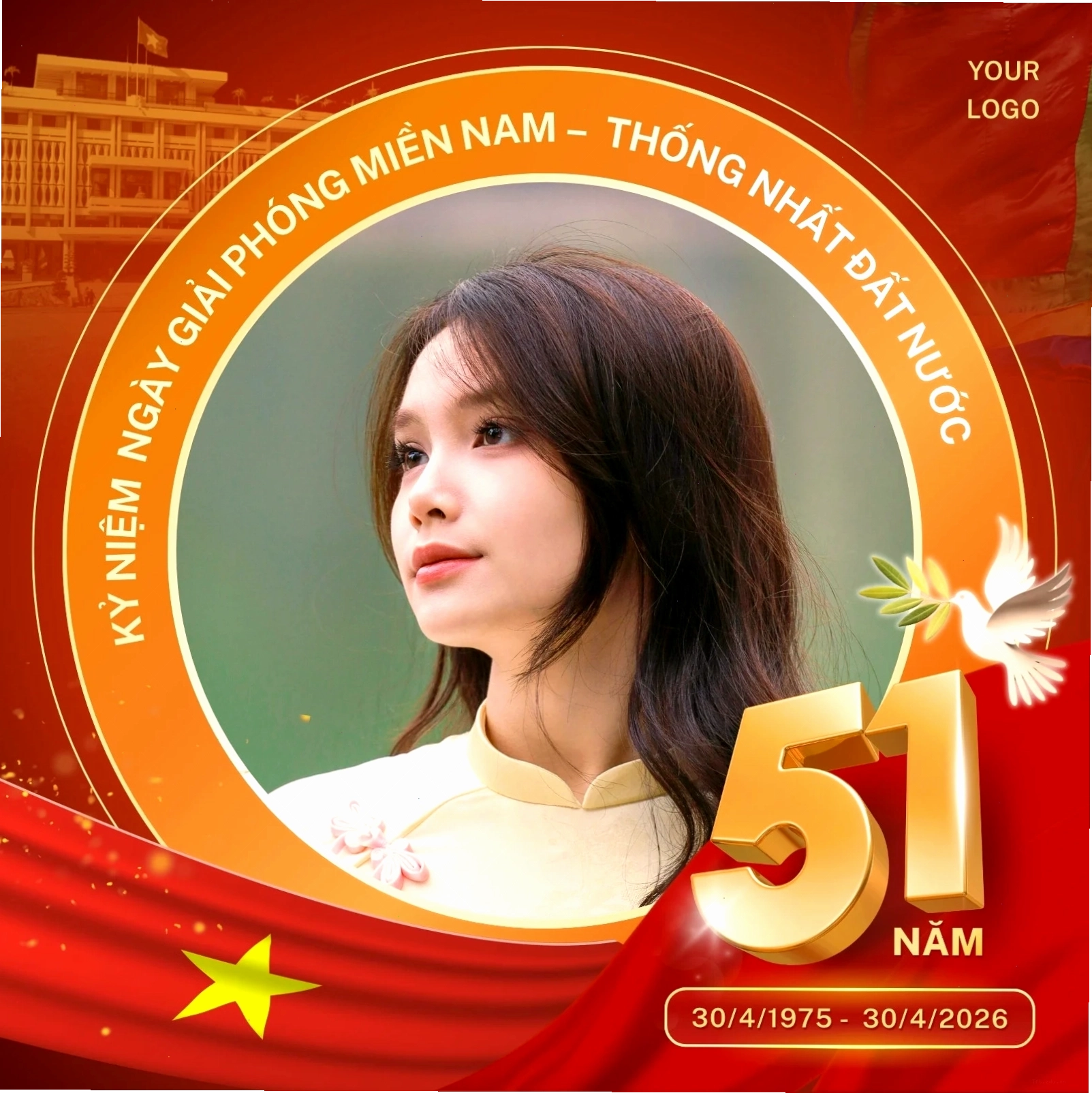 Khung hồ sơ Facebook kỷ niệm Ngày giải phóng Quốc khánh