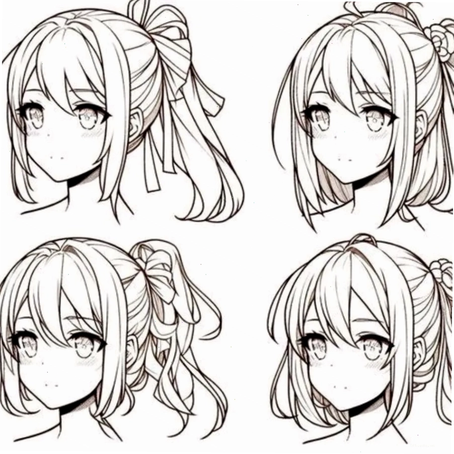 Kiểu tóc anime đơn giản với vài điểm nhấn ánh sáng