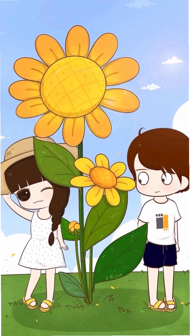 Làm đẹp màn hình với hình chibi cute cặp đôi dễ thương