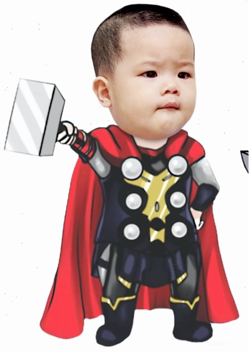 Mẫu chibi ghép mặt 1