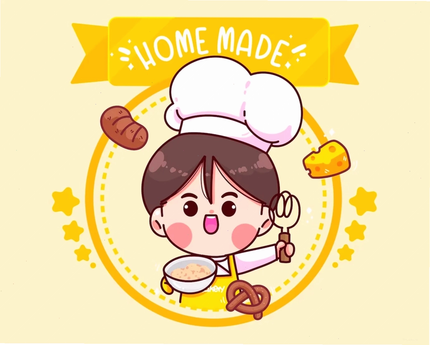 Mẫu logo chibi đơn giản nhưng tinh tế