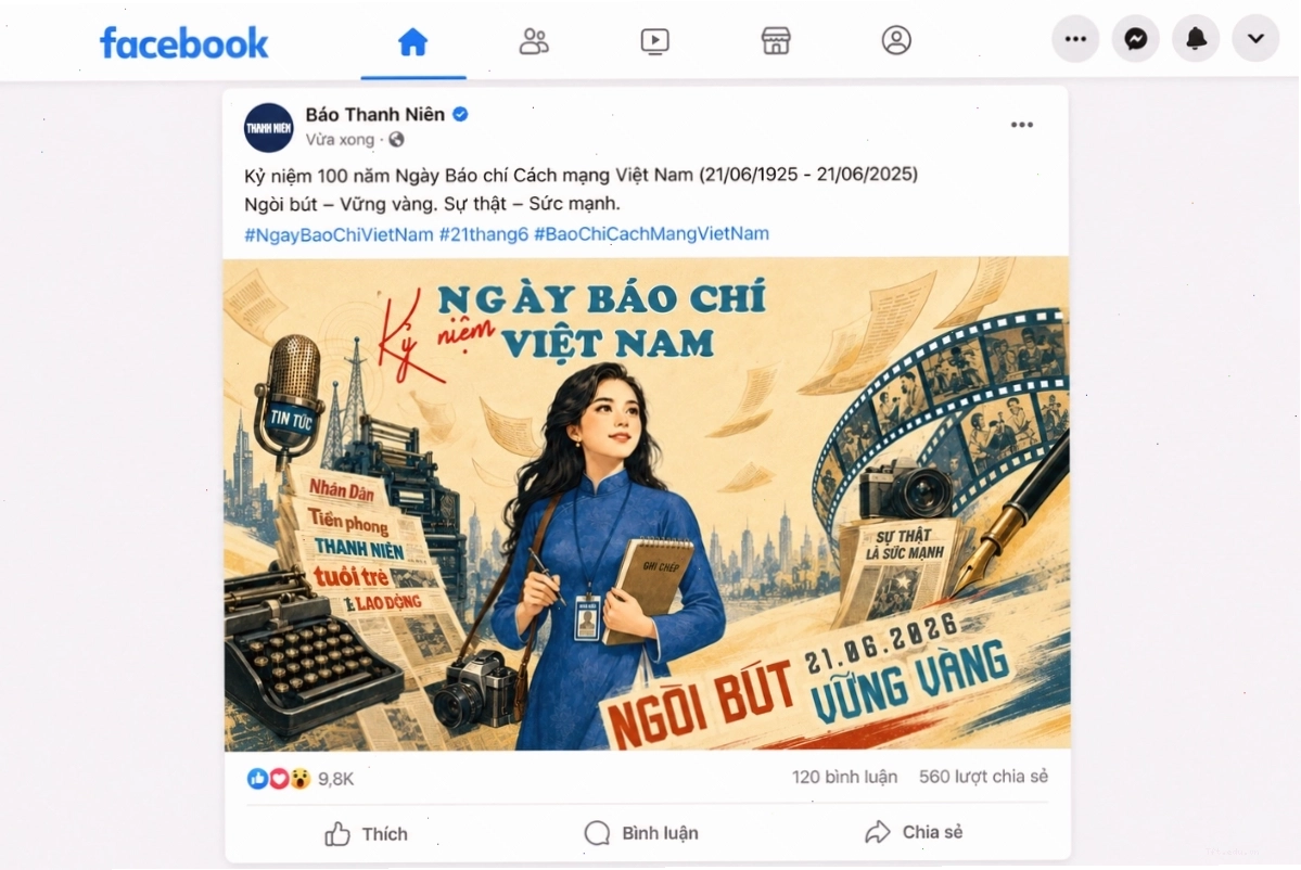 Mẫu thiết kế banner chào mừng ngày Báo chí Cách mạng Việt Nam
