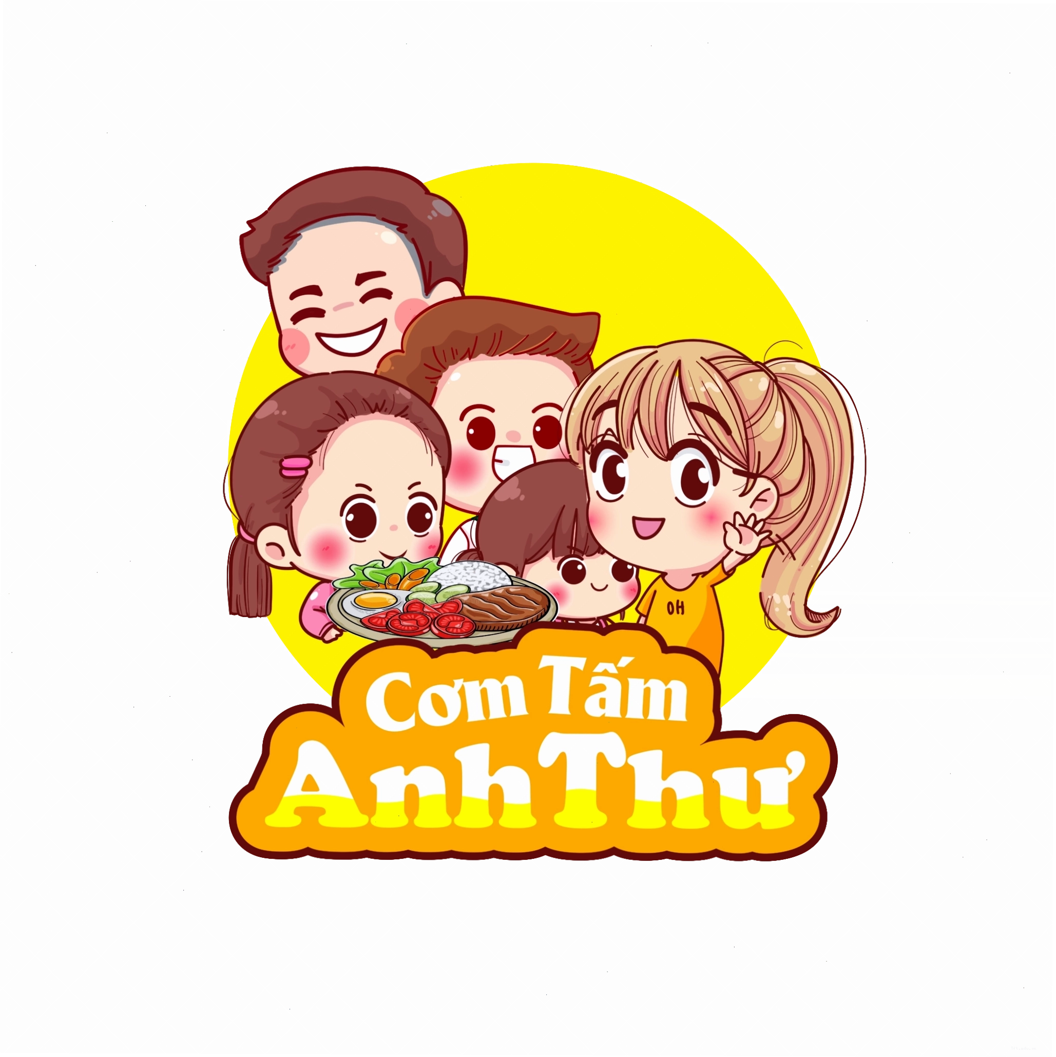 Mẫu thiết kế logo chibi phù hợp cho các cửa hàng kinh doanh online
