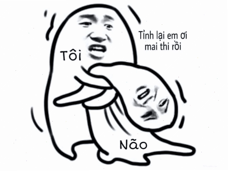 Meme avatar hài hước về tâm trạng trước kỳ thi