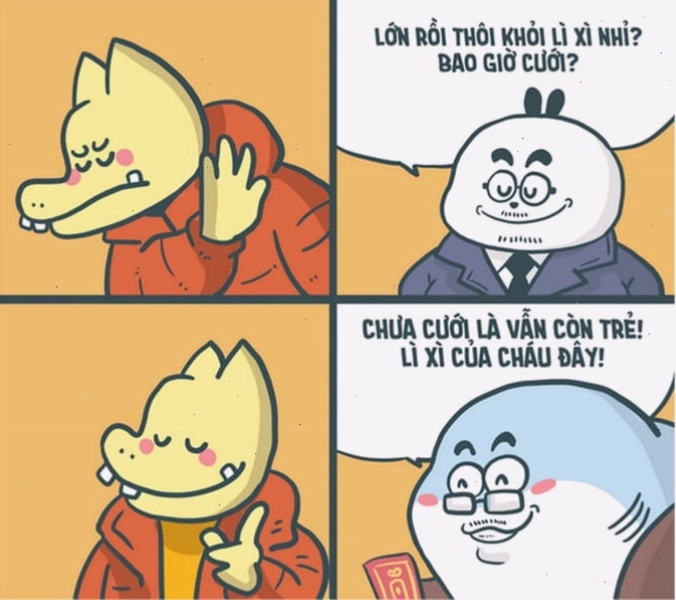 Meme chúc mừng năm mới chế từ các nhân vật hoạt hình và phim ảnh