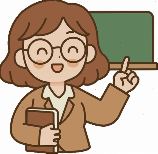 Minh họa cô giáo hoạt hình chibi dễ thương