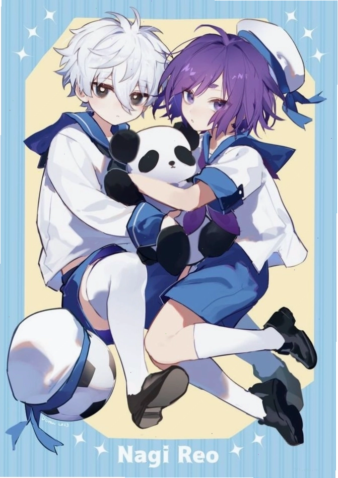 Nagi chibi với nụ cười tinh nghịch