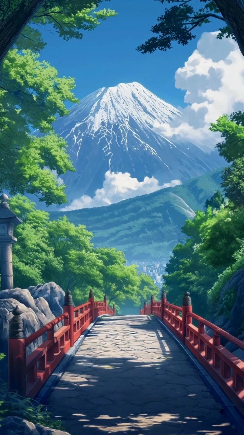 Ngắm trời mây với hình nền máy tính anime phong cảnh