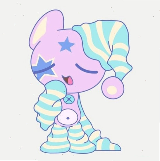 Nhân vật anime buồn ngủ theo phong cách chibi dễ thương