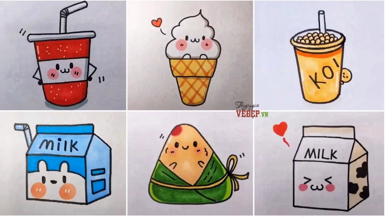 Nhân vật anime chibi đang vui đùa