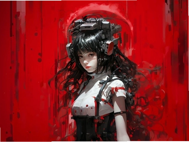 Nhân vật anime chibi dễ thương với trang phục nổi bật
