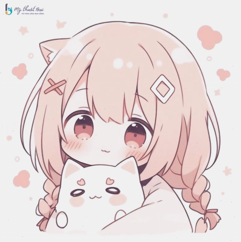 Nhân vật chibi đang thực hiện động tác nhảy múa vui vẻ