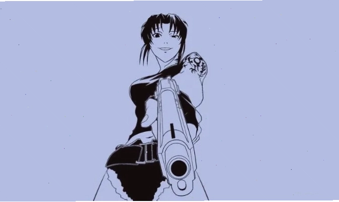 Nhân vật nữ anime với ánh mắt sắc sảo và phong thái tự tin