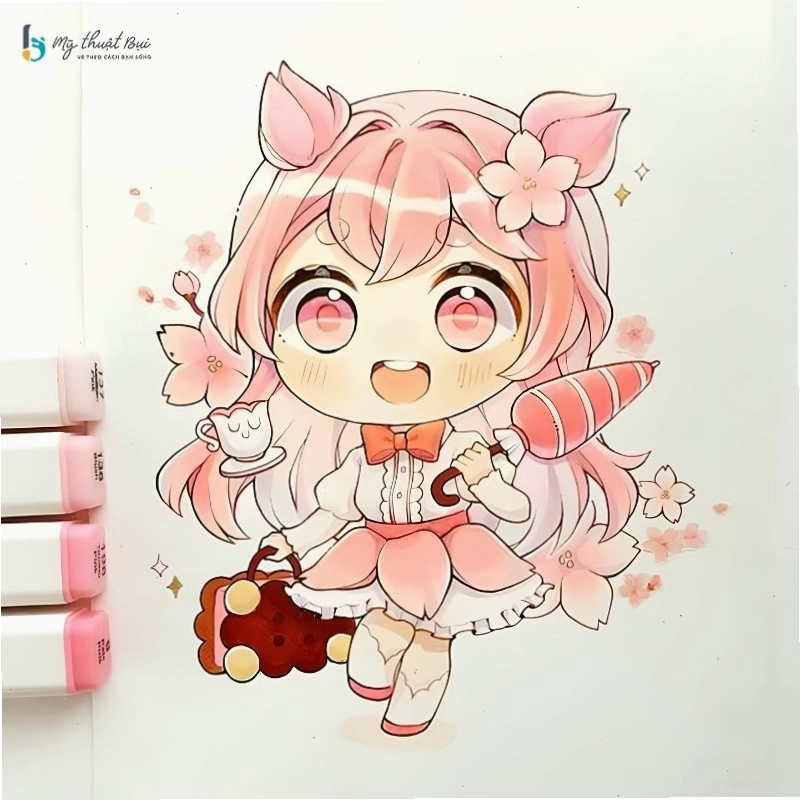 Nhiều kiểu tóc và trang phục khác nhau cho nhân vật anime chibi girl