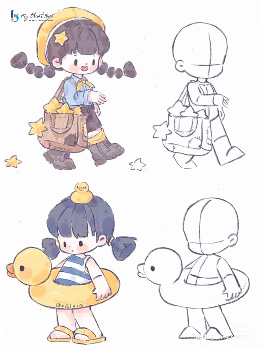 Nhiều mẫu vẽ Chibi đáng yêu