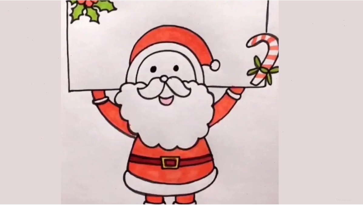 Ông già Noel chibi cầm chiếc chuông nhỏ