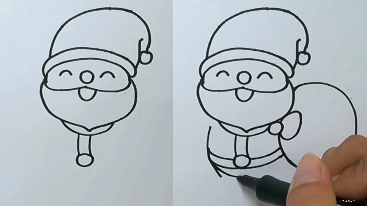 Ông già Noel chibi đang phát quà