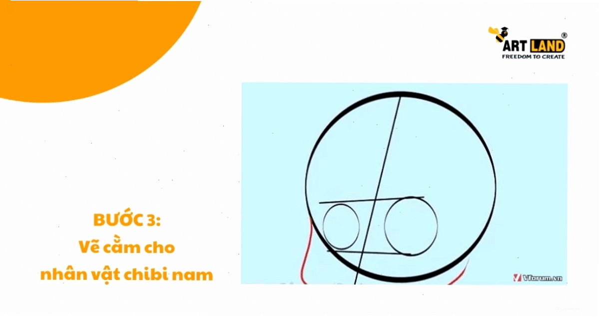Phác thảo các lọn tóc dài mềm mại cho nhân vật chibi nữ