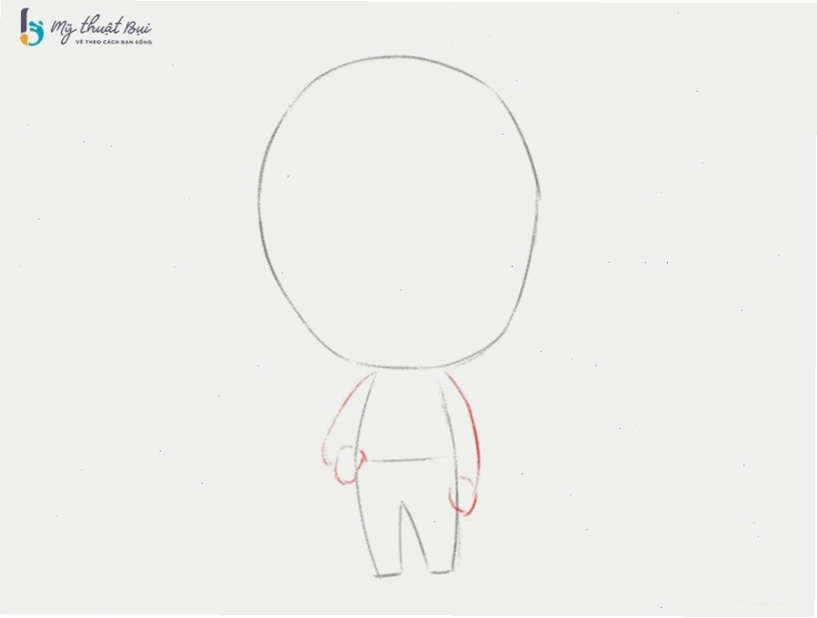 Phác thảo dáng người chibi nam với tỉ lệ đặc trưng