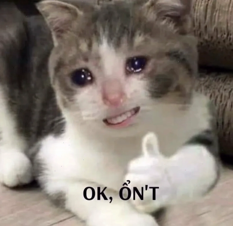 Phản ứng nhẹ nhàng kiểu meme oki cho ngày bình yên