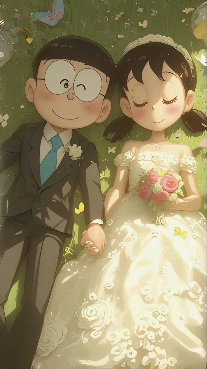 Sáng tạo màn hình với hình ảnh Nobita và Shizuka