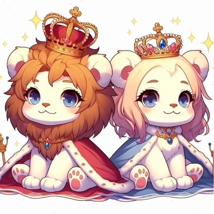Sư tử chibi nhỏ nhắn nhưng tràn đầy năng lượng tích cực