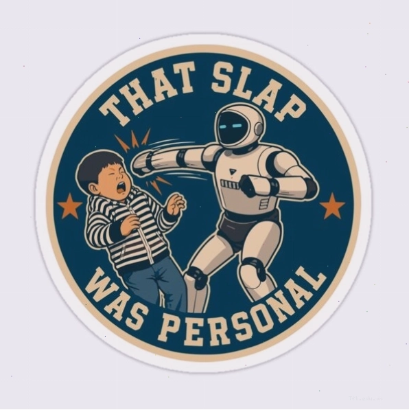 That Slap Was Personal Funny Robot Meme
