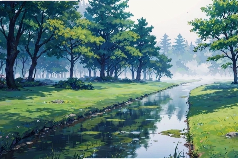 Thư giãn cùng hình nền anime phong cảnh đẹp mê hồn