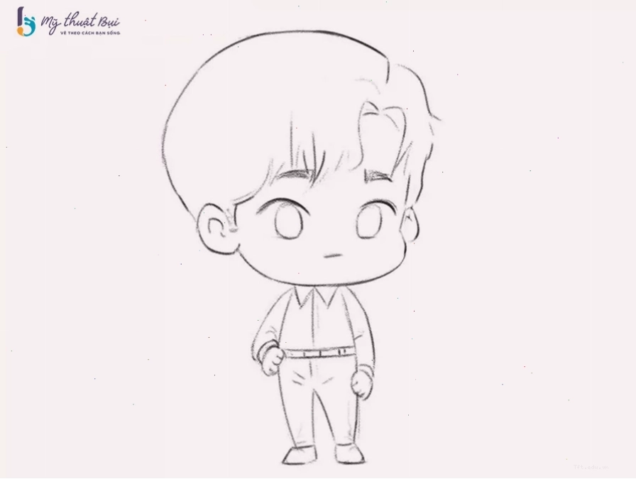 Tô màu tranh vẽ chibi nam