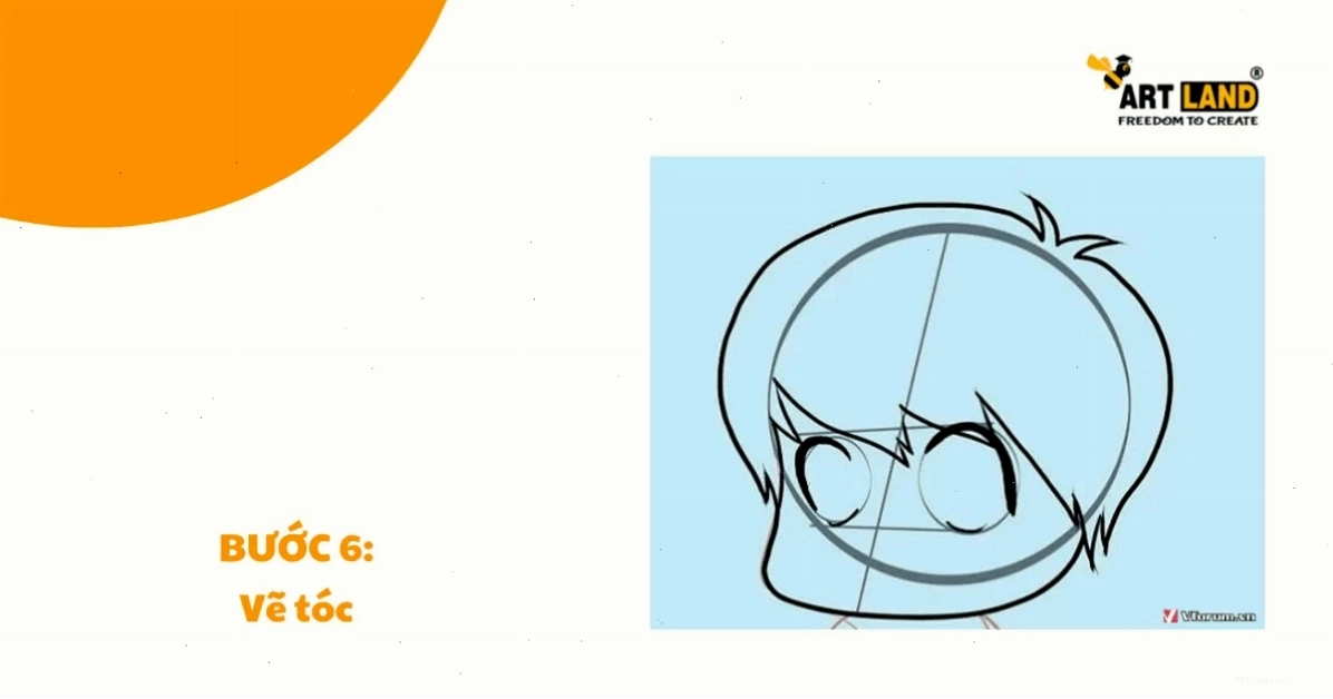 Tô màu và tạo khối cho tóc chibi nữ
