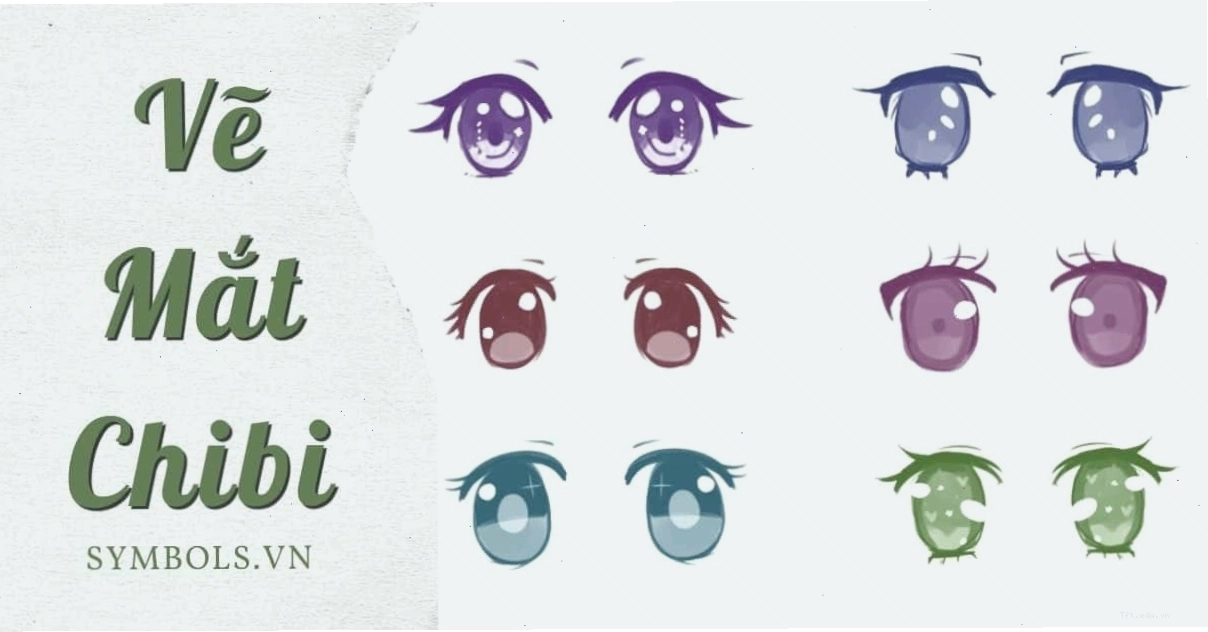 Tổng hợp các dáng mắt chibi độc đáo và cá tính