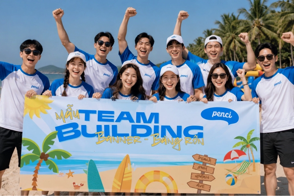 Tổng hợp mẫu banner, backdrop team building