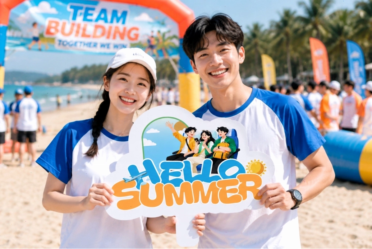 Top 10 mẫu hashtag cầm tay mùa hè, team building