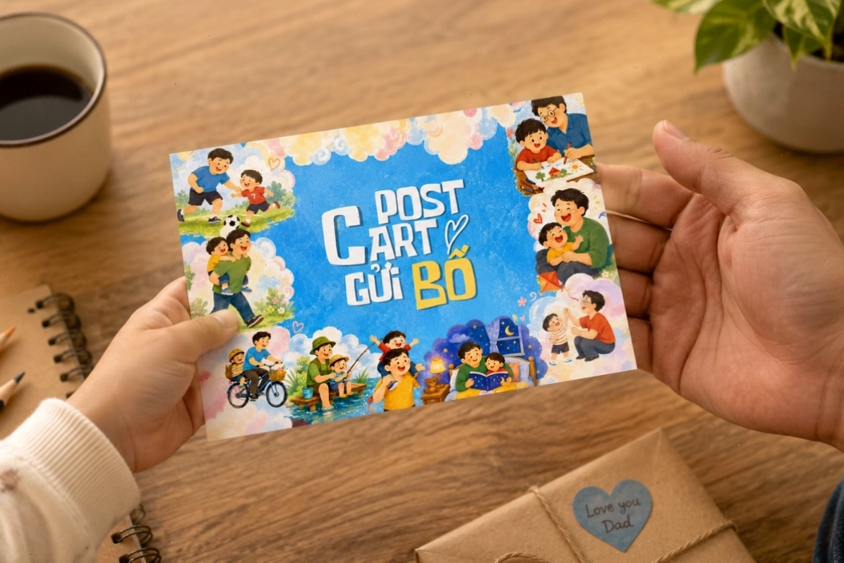 Top 10 mẫu Postcard vẽ tay, Thiệp mừng ngày của Cha