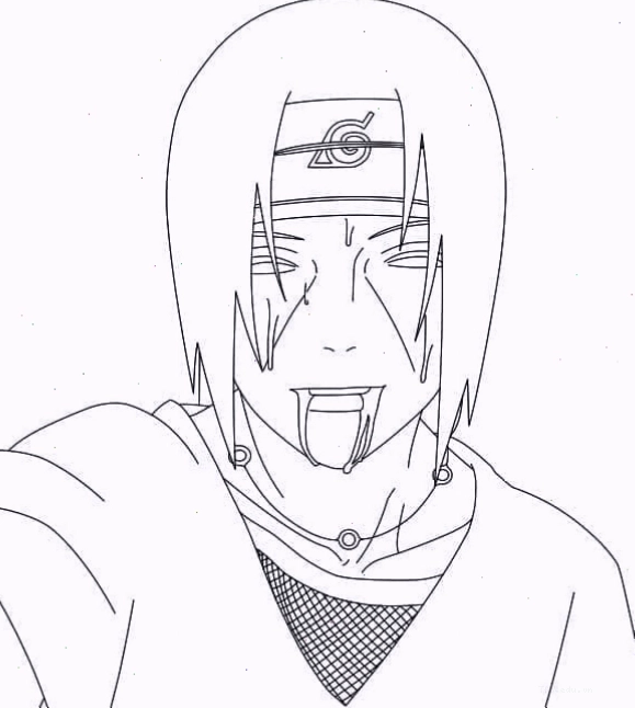 Tranh tô màu Itachi Bị Thương