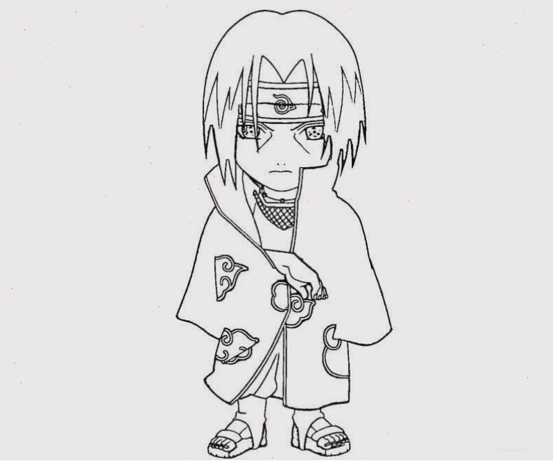 Tranh tô màu Itachi Chibi