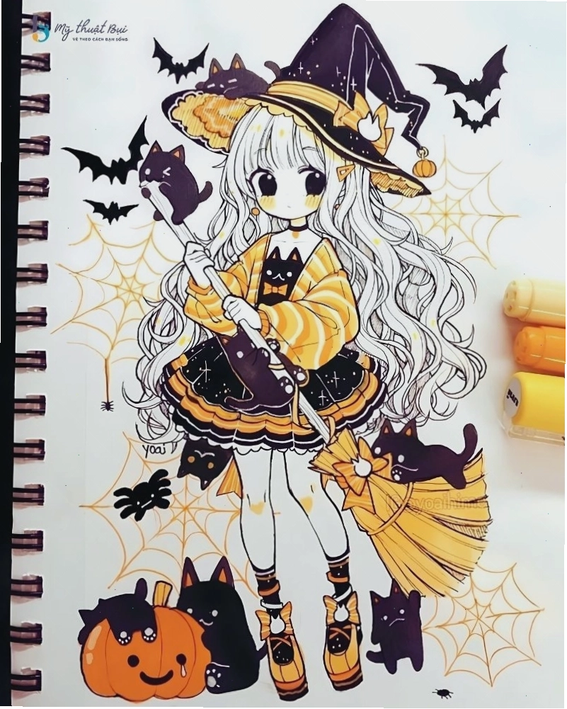 Tranh vẽ anime nữ đẹp