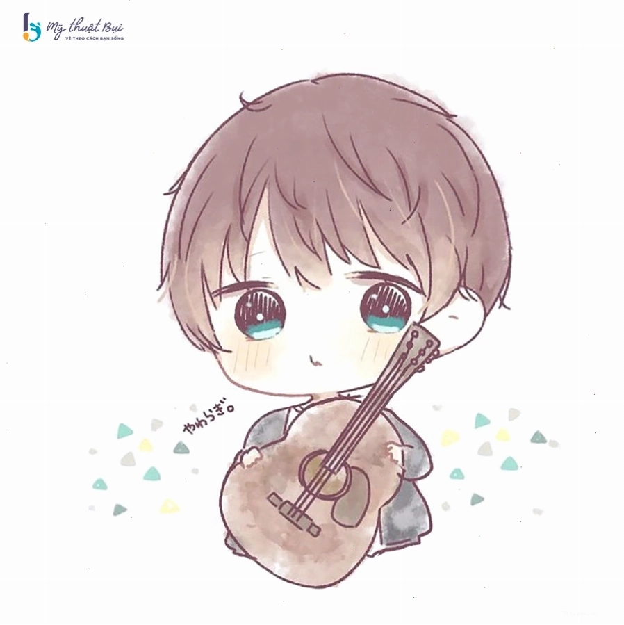 Tranh vẽ chibi nam với phong cách hiện đại