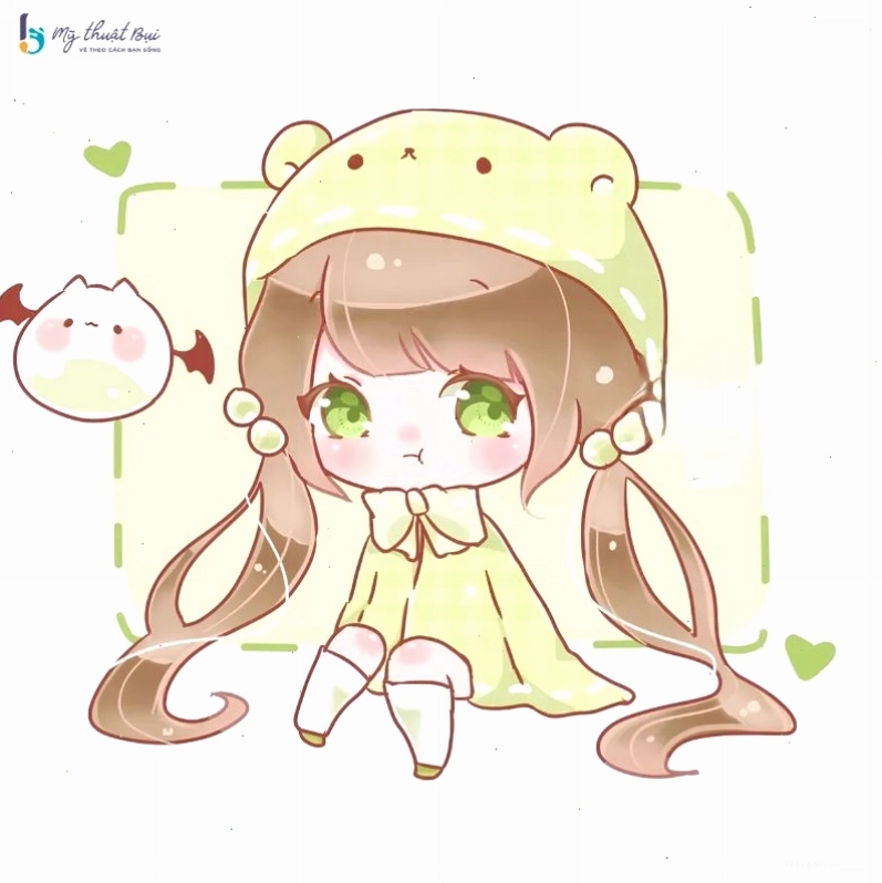Vẽ anime nữ cute đơn giản bằng bút chì