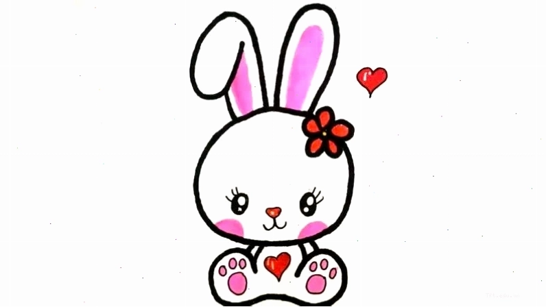 Vẽ con thỏ chibi dễ thương với đôi mắt to tròn