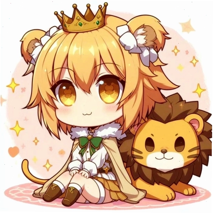 Vẽ cung sư tử nữ chibi tỏa sáng với nét vẽ mềm mại
