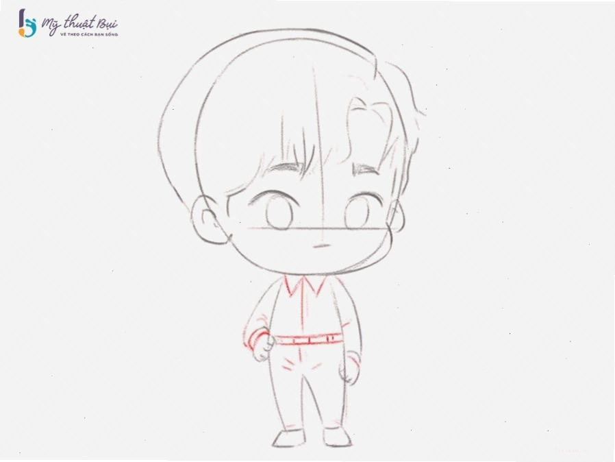 Vẽ quần áo cho chibi nam năng động
