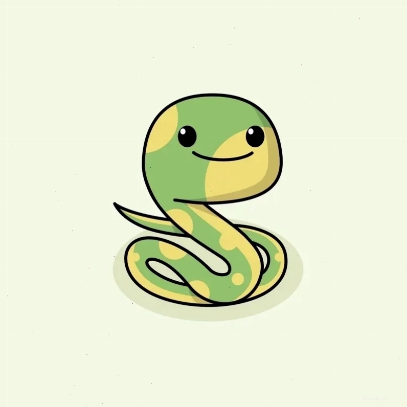 Vẽ rắn chibi với đường nét sinh động đầy sáng tạo