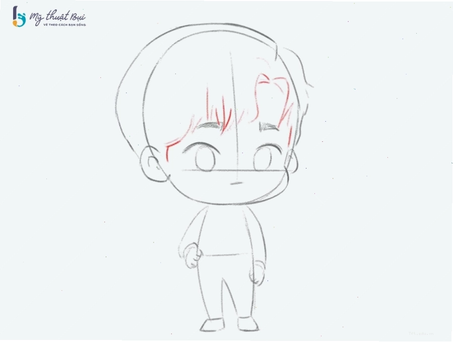 Vẽ tóc nam chibi với nhiều kiểu dáng khác nhau