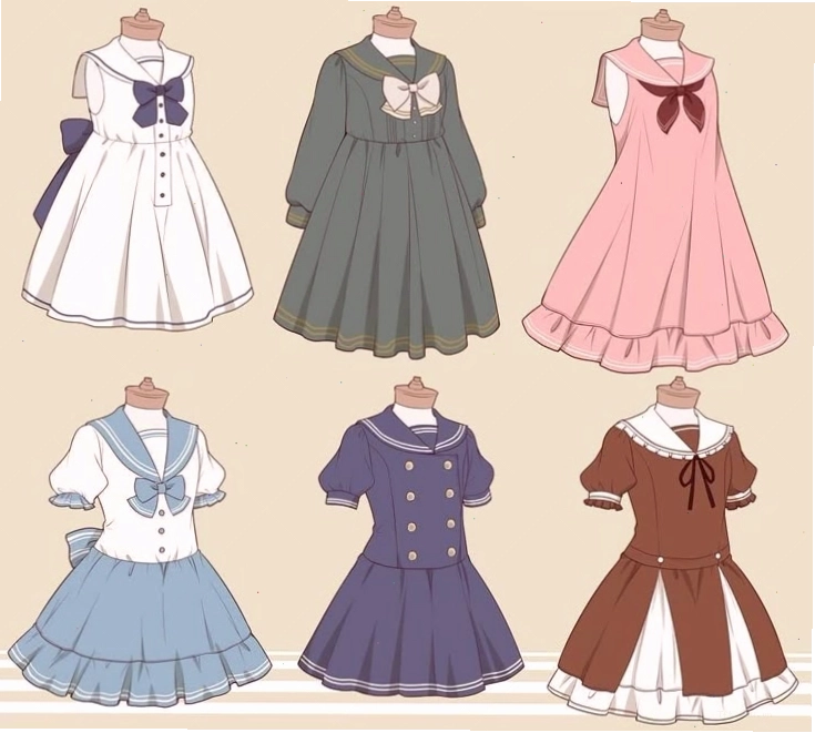 Vẽ trang phục anime nam với các lớp vải