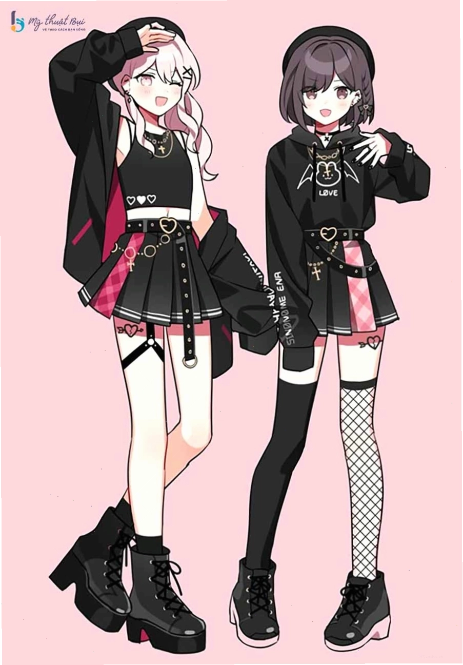 Vẽ váy anime ngầu với thiết kế cá tính